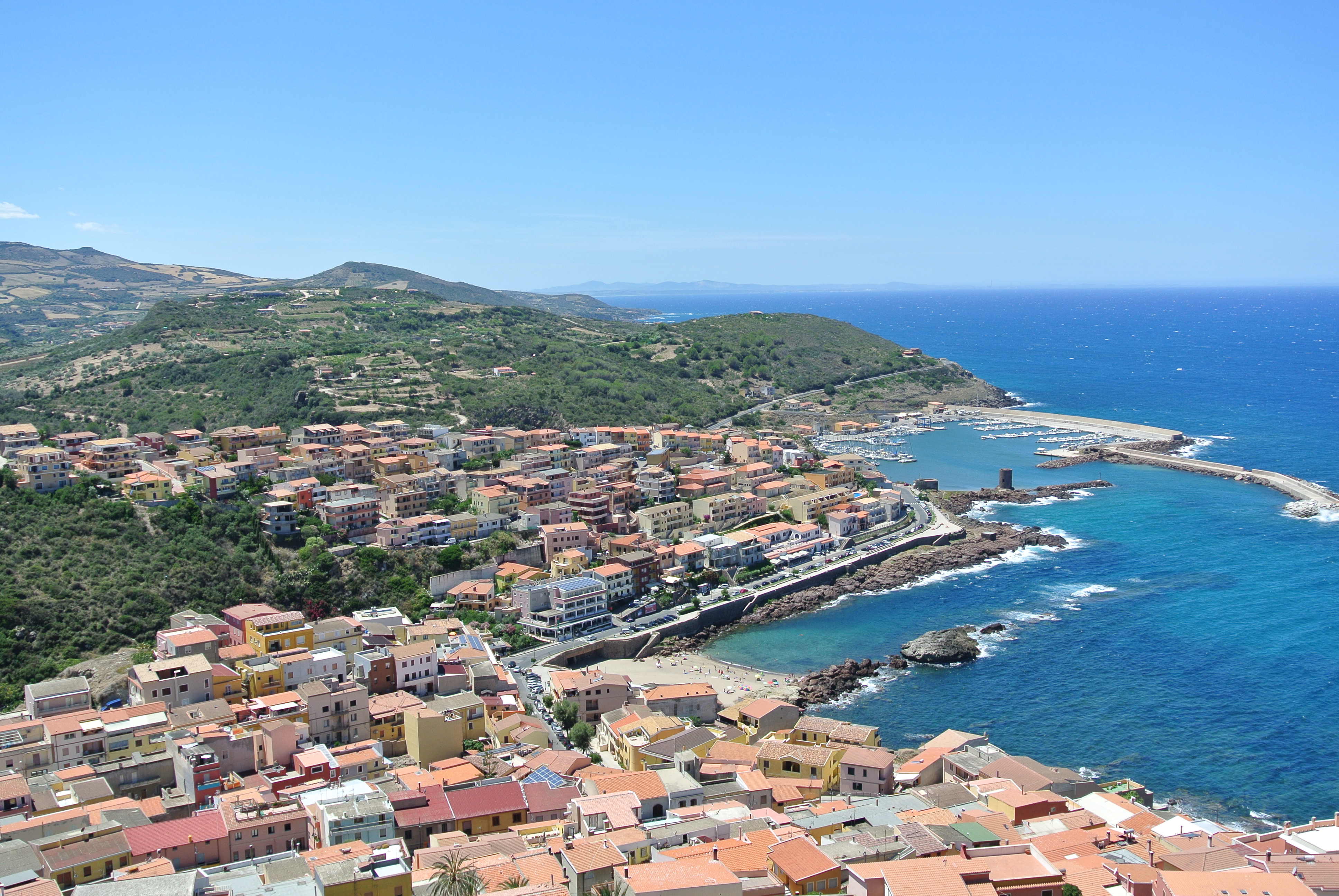 Blick von der Burg in Castelsardo