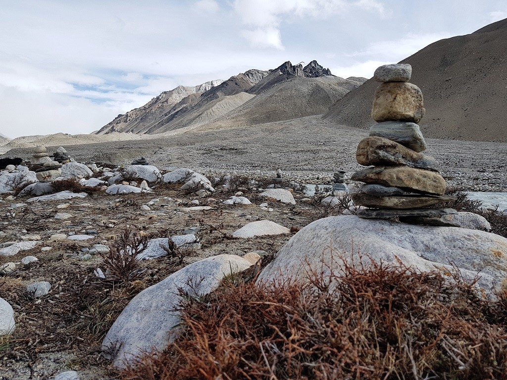 Wilde Landschaft in Tibet