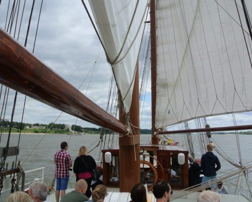 Segeltörn entlang der Elbe - Standort beim Skipper