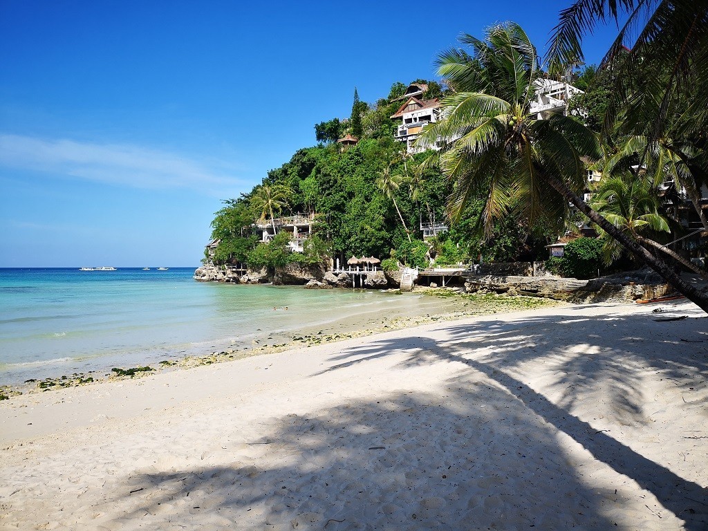 Insel Boracay DiniwiBeach Strand, Meer und Palmen