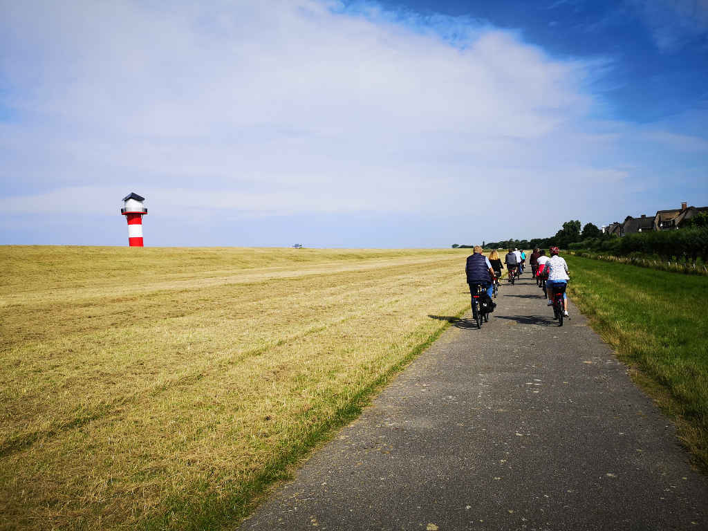 Radtour am Deich entlang