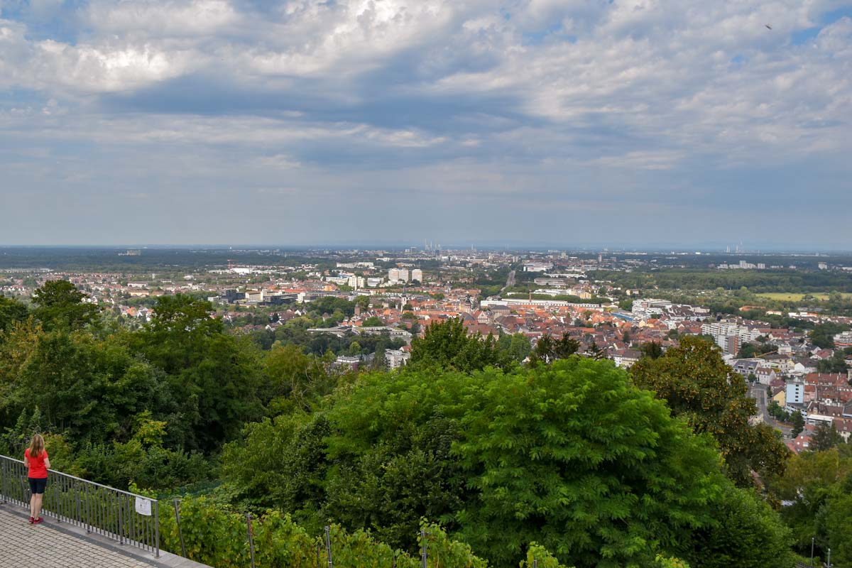 Radtour Weinradweg Baden-Württemberg Durlach Turmberg Ausblick