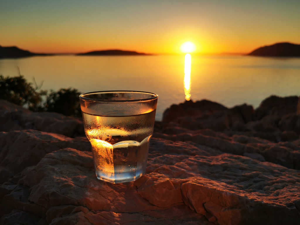 Halbinsel Malta -Sonnenuntergang 