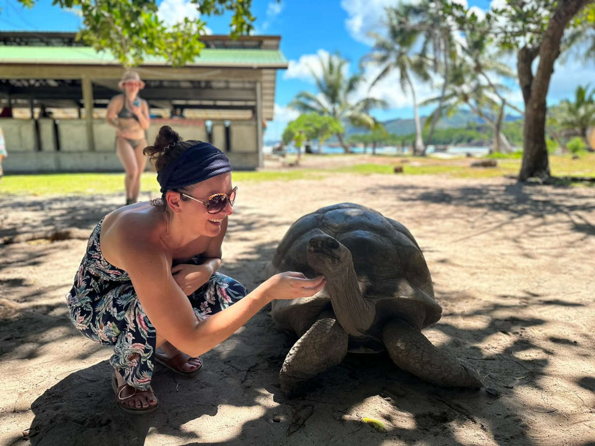 Turtle Island von Praslin ansteuern