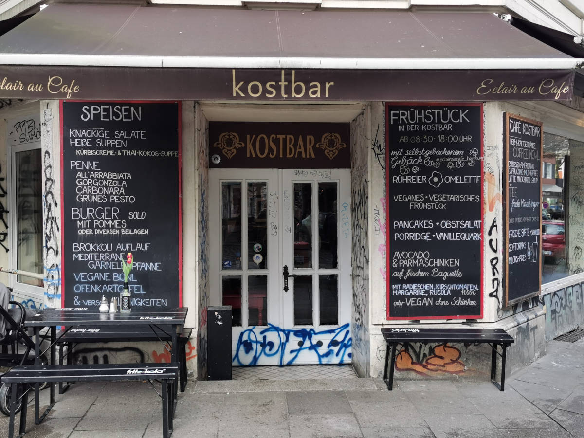 Cafe Kostbar Restaurant Tipp in Hamburg (10) Eingang zum Frühstücken im Café Kostbar in Hamburg